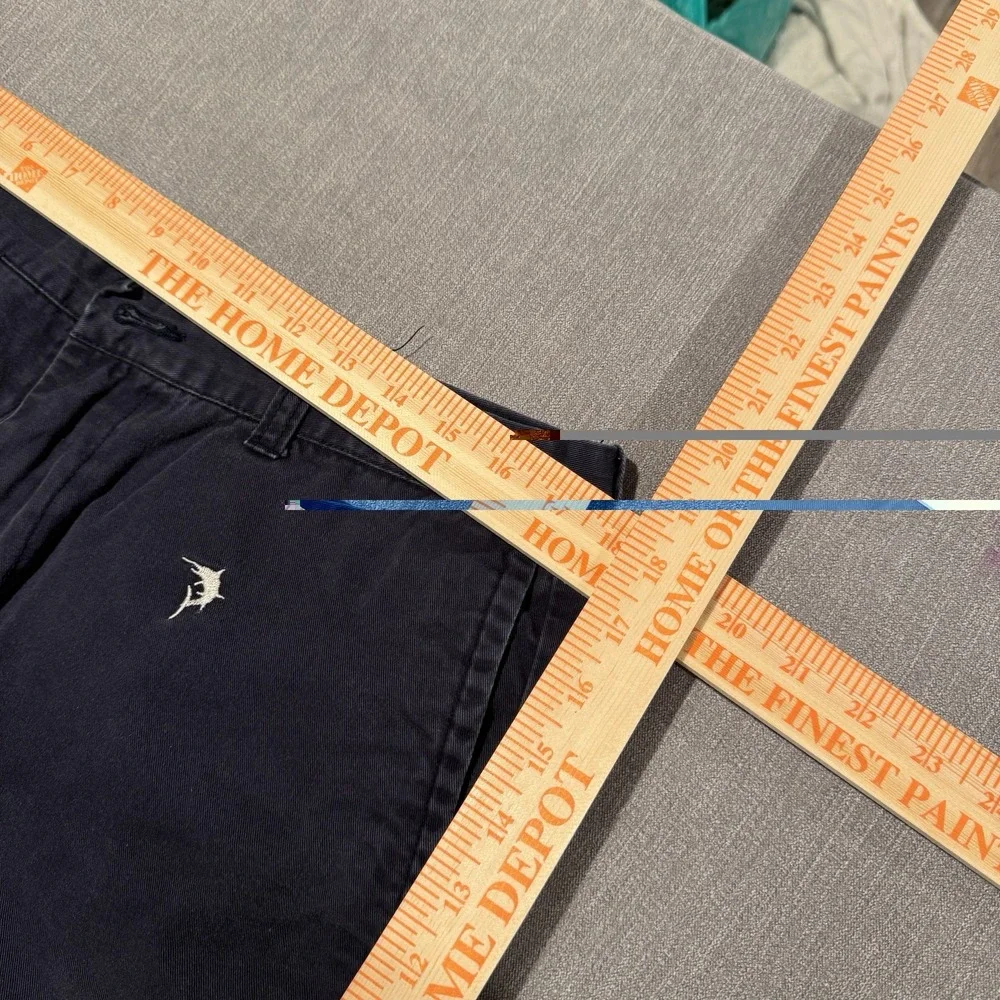 J CREW Shorts Mens 35 Navy Blue Embroidered Shark Gramercy Cotton Beach Fishing